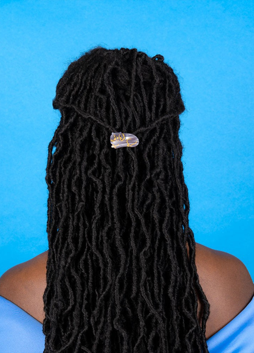 灰色波斯貓小髮夾